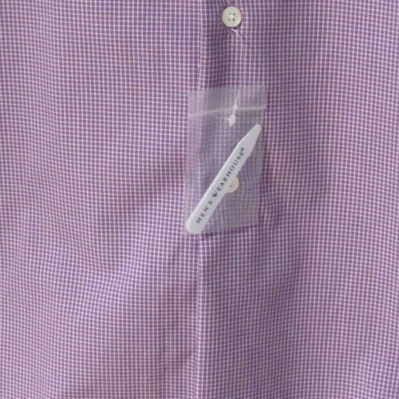 NEW Pronto Uomo Purple & White Check Dress Shirt - Picture 3 of 5